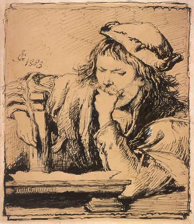 Giovane Uomo con un Libro, 1883 da Sir John Gilbert