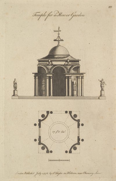 Tempio per un giardino fiorito, 1778 da Sir John Soane