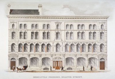 Veduta dei locali commerciali, Billiter Street, City of London, 1875 da Sir Joseph Causton and Sons
