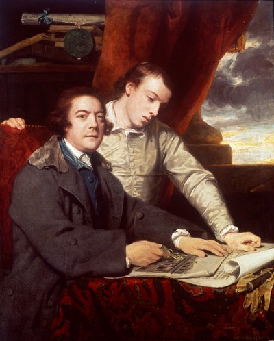 James Paine, architetto e suo figlio, James da Sir Joshua Reynolds