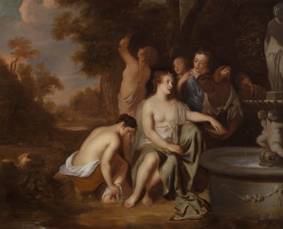 Diana e le sue ninfe a una fontana da Sir Peter Lely