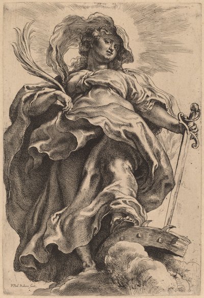 Santa Caterina tra le nuvole da Sir Peter Paul Rubens