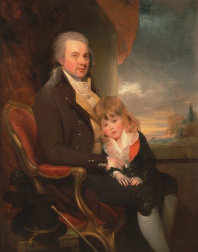 Edward George Lind e suo figlio, Montague da Sir William Beechey