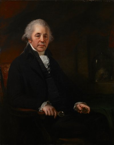 Ritratto di Matthew Boulton, con un campione minerale da Sir William Beechey