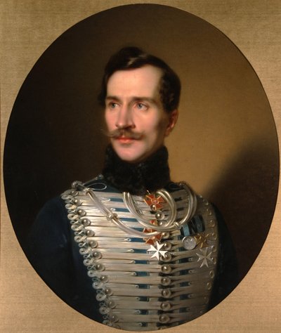 Ritratto del principe Mikhail Fyodorovich Golitsyn 1800-1873, primi anni 1840 da Sándor Kozina