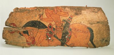 Scudo, trovato nelle rovine di Qalai Mugh (Castello degli Zoroastriani), fine XVII-inizio XVIII secolo da Sogdian Sogdian