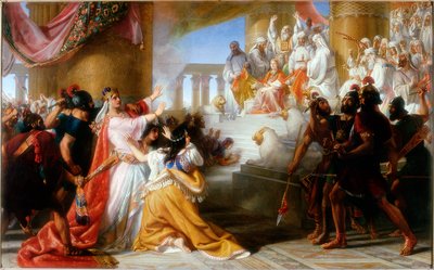 Lo sgomento di Atalia alla coronazione di Joas, c.1858 da Solomon Alexander Hart