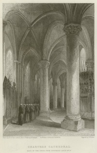 Cattedrale di Chartres, retro del coro dalla navata nord da Solomon Alexander Hart