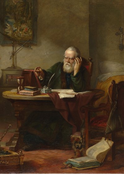(dettaglio) John Milton visita Galileo Galilei prigioniero dell