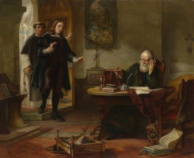 John Milton in visita a Galileo Galilei da Solomon Alexander Hart
