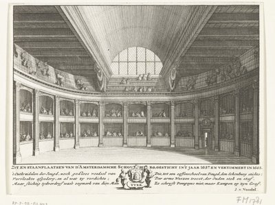 Il Teatro di Jacob van Campen visto dal palco, 1658 da Solomon Savery