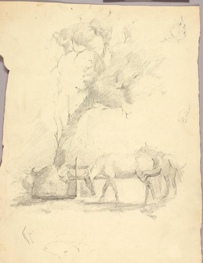 Cavalli e alberi da Solon H. Borglum