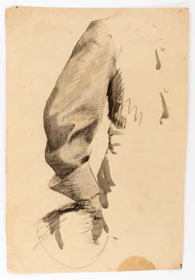 Braccio e busto destro, studio per statua equestre da Solon H. Borglum