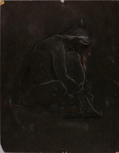 Nudo seduto da Solon H. Borglum