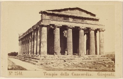 Tempio della Concordia. Girgenti. da Sommer and Behles