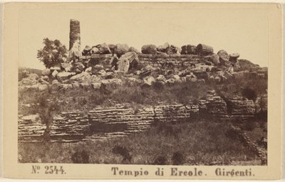 Tempio di Ercole. Girgenti. da Sommer and Behles