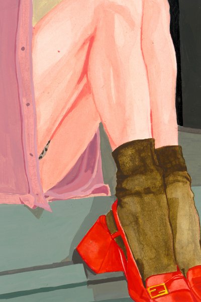 Gambe colorate e scarpe rosse da Sophia Novosel