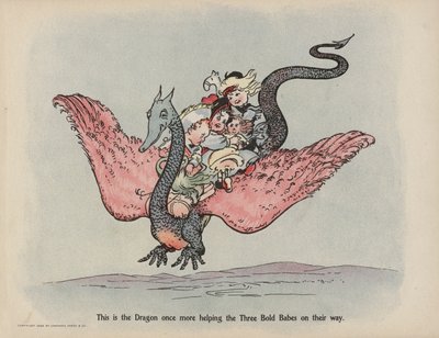 Illustrazione per "Further Doings of the Three Bold Babes" (litografia a colori) da Sophia Rosamond Praeger