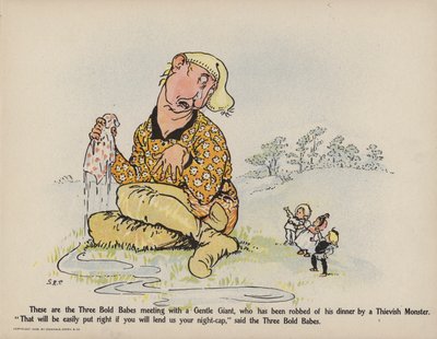 Illustrazione per "Further Doings of the Three Bold Babes" (litografia a colori) da Sophia Rosamond Praeger