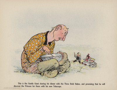 Illustrazione per "Further Doings of the Three Bold Babes" (litografia a colori) da Sophia Rosamond Praeger
