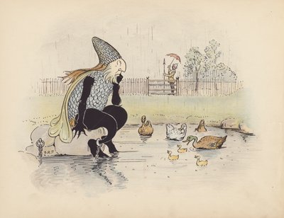 Illustrazione per Little Twin Dragons di S Rosamond Praeger (litografia a colori) da Sophia Rosamond Praeger