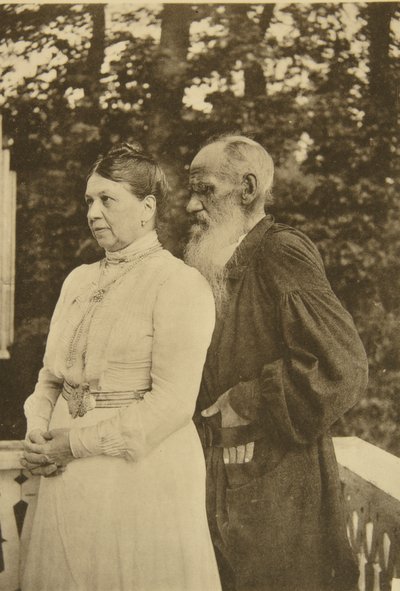 Scrittore russo Lev Tolstoj e sua moglie, Sofia, Russia da Sophia Andreevna Tolstaya
