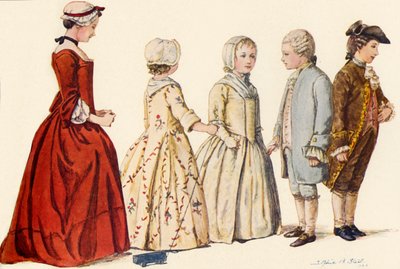 Abbigliamento dei bambini durante i regni di Regina Anna, Giorgio I, II e III da Sophie B. Steel