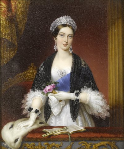 Regina Vittoria nel Palco Reale al Teatro Drury Lane nel novembre 1837 da Sophie Lienard