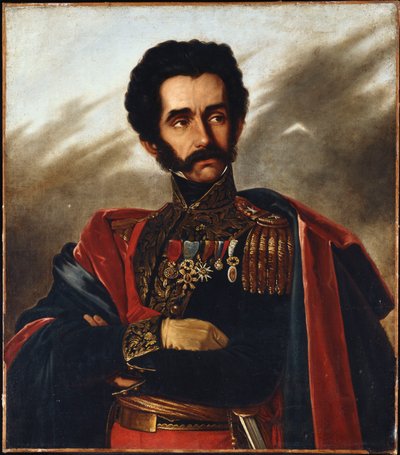 Ritratto del Liberatore, Simon Bolivar, mezzo busto, in uniforme completa, c.1840 da South African School