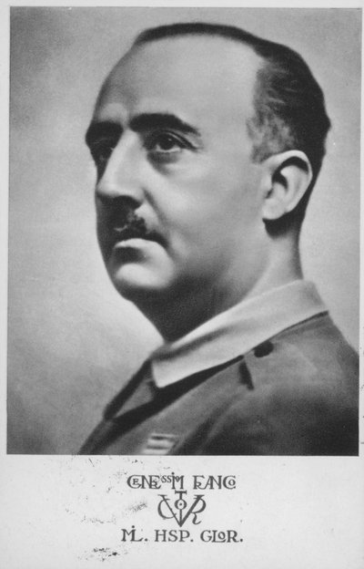 Francisco Franco, generale e dittatore spagnolo (foto b/n) da Spanish Photographer