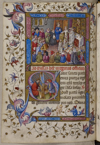 Alfonso V assiste alla Messa, da Salterio e Ore di Alfonso V d