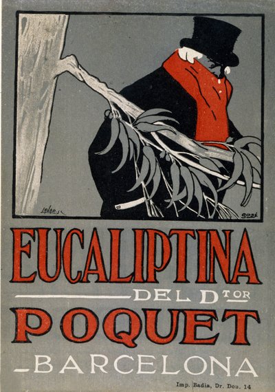 Pubblicità del medicinale per il raffreddore Eucaliptina, Spagna 1924 da Spanish School