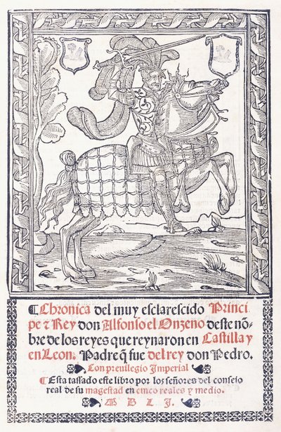 Alfonso XI, Re di Castiglia e León, a cavallo, 1551 da Spanish School