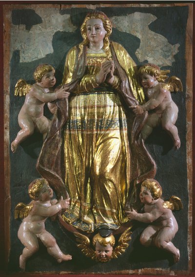 Assunzione della Vergine, dettaglio di un altare rinascimentale da Spanish School