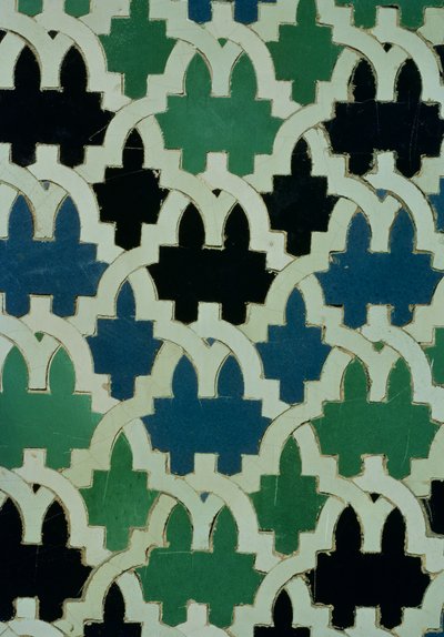 Piastrelle di azulejos dal trono dei Sultani dal Patio de las Doncellas da Spanish School