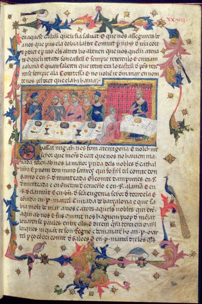 Banchetto dato da Padre Martell per Giacomo I a Tarragona nel 1228 in cui fu concordata la Conquista delle Isole Baleari, dal 