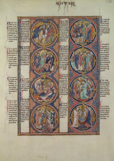 Biblia Moralizada di San Luis, Tome II, 7v da Spanish School