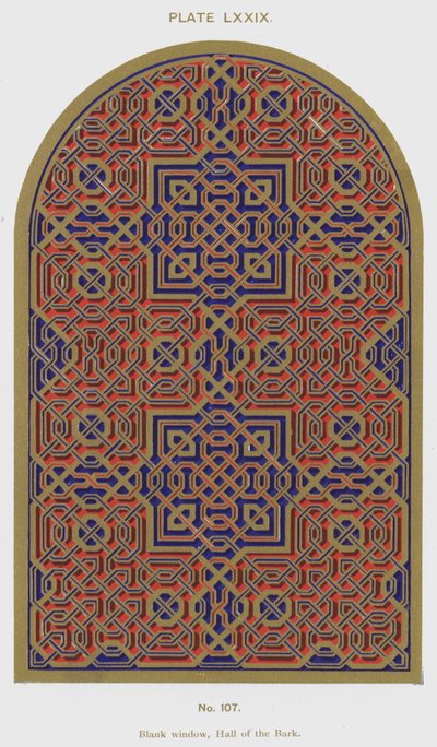 Finestra cieca, Sala della Barca (litografia a colori) da Spanish School