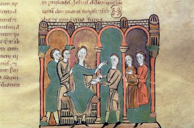 Benedizione del Conte Bernat I de Besalu, miniatura dal 