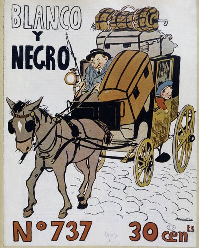 Carrozza - copertina di "Blanco y negro", n. 737 da Spanish School