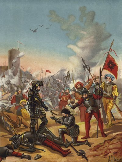 Cattura del re Francesco I di Francia alla battaglia di Pavia, Italia, 1525 da Spanish School