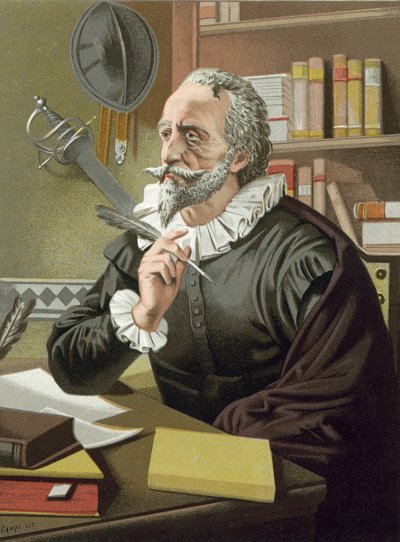 Cervantes nel suo studio da Spanish School