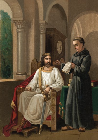 Carlo Magno e Alcuino da Spanish School