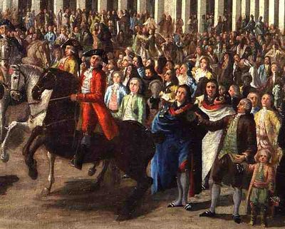 Carlo III (1685-1740) Entrando a Madrid, dalla Plaza Mayor da Spanish School