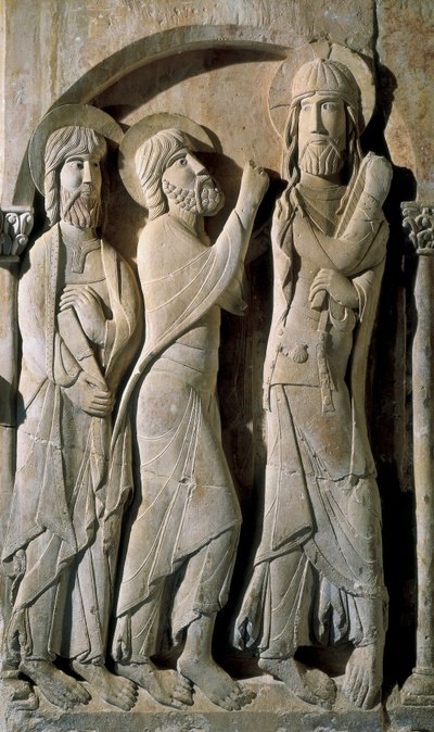 Cristo e i pellegrini di Emmaus, realizzato dal maestro di San Domenico di Silos da Spanish School