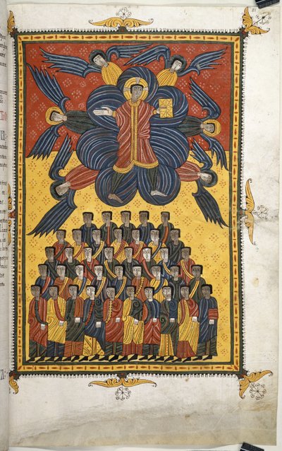 Cristo appare tra le nuvole da Spanish School