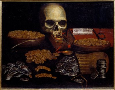 Vanità Allegoria del tempo che passa e della morte, della ricchezza e dei piaceri umani da Spanish School