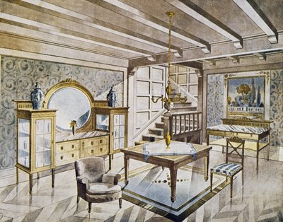 Progetto di salotti, circa 1900, Spagna, XX secolo da Spanish School