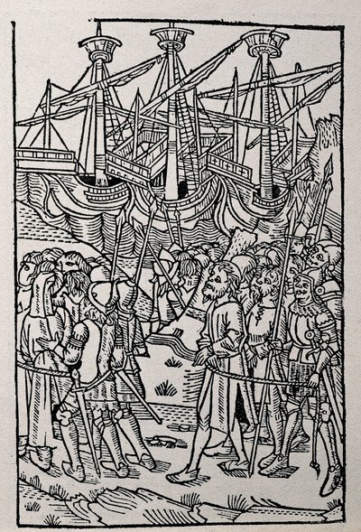 Incisione nella Storia di Vespasiano, stampata nel 1495 a Saragozza da Spanish School