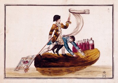 Espulsione di Giuseppe Bonaparte (1768-1844) dopo la sconfitta di Vitoria in Spagna da Spanish School